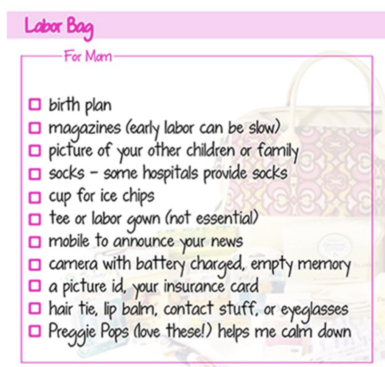 What to Take With You In Your Hospital Bag | Printable Packing Checklist